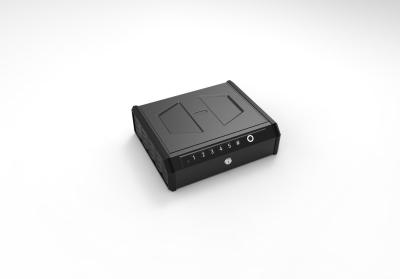 Beige Biometric Handgun Safe with Electronic Lock and Fingerprint Verification System