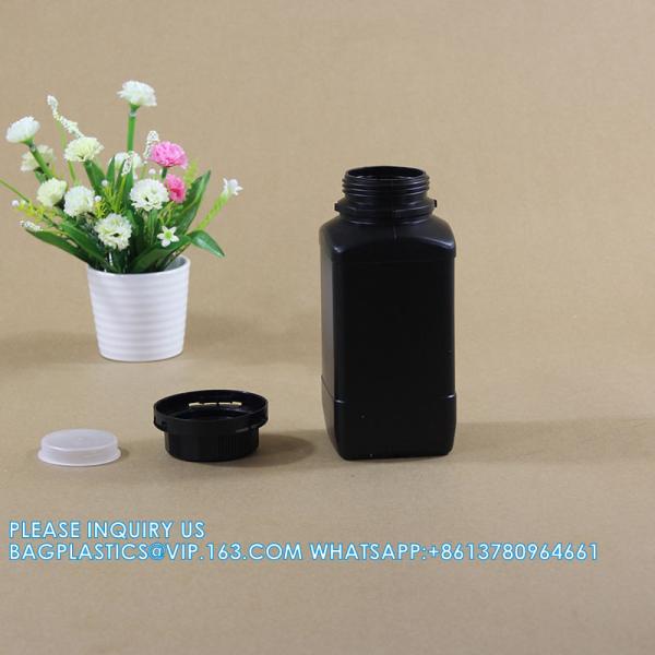 Empty 250 ML 500 ML 1000 ML Wide Mouth Reagent Plastic Square Bottle With Inner Cap