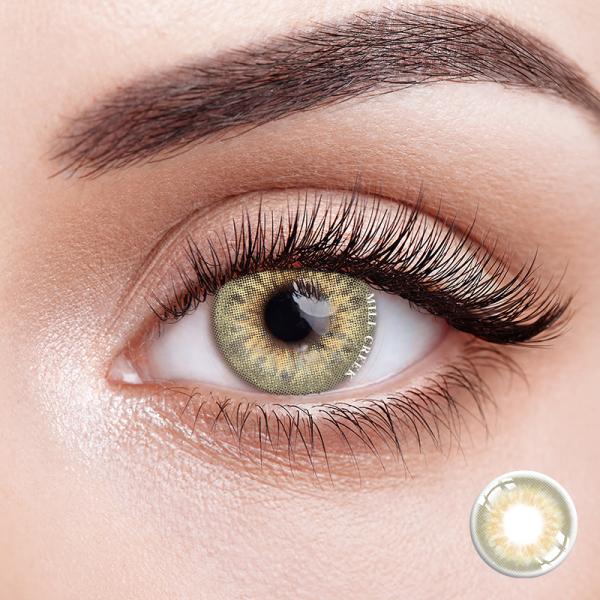 Prescription Circle 14mm Contact Lens Taylor Green Grey Brown Purple