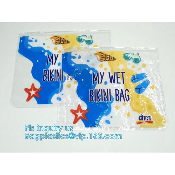 Zip lockk pvc bag slider travel beauty bag, slider zipper travel pvc pouch bag, slider bag makeup zipper bag for travel