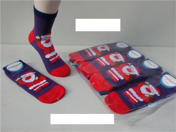 Colorful fashion christmas design winter AZO-free cotton socks for women