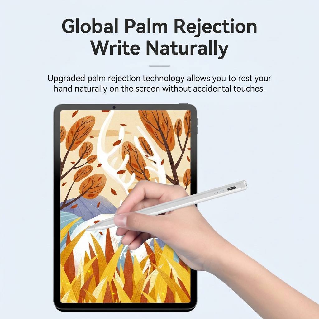 4 LED Power Display iPad Pencil 14g Lightweight Aluminum Active Stylus for Academic Note-taking Factory Direct Custom Logo