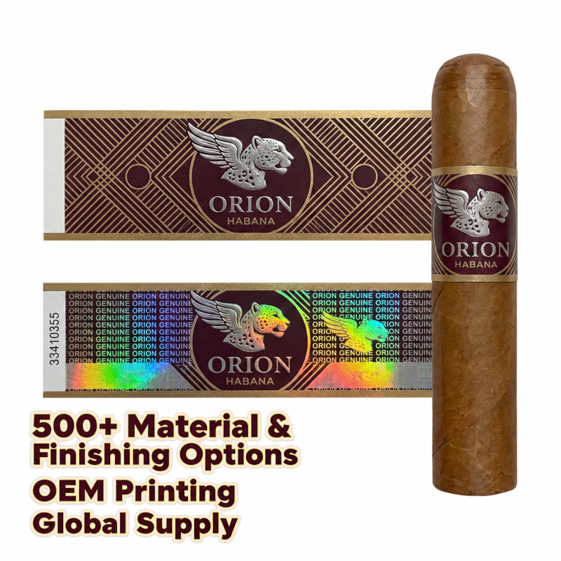 Custom 2026 New Cigar Band Ring Cuba Cigar Bands Anti-Anti-ounterfeit UV Sticker