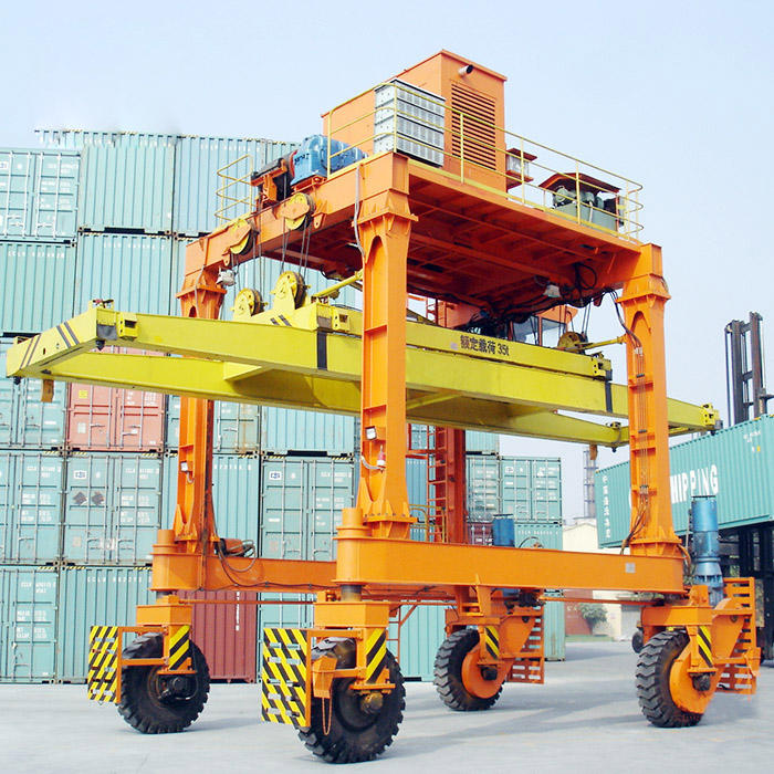 Zehua Hydraulic Straddle Carrier Crane 100ton Rubber Tyre Gantry Crane