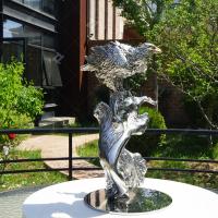 Sculpture d'animal en acier inoxydable