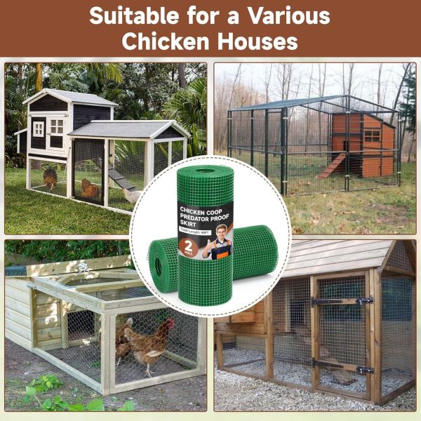 Chicken Coop Predator Proof Apron,Chicken Wire Bottom Predators Resistant,Fence Netting Barrier For Chicken Coop