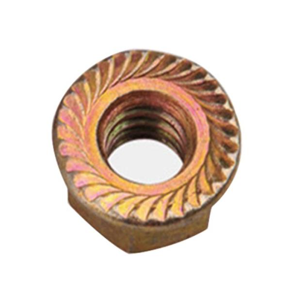 Carbon Steel Yellow Zinc Plated Hex Flange Nuts
