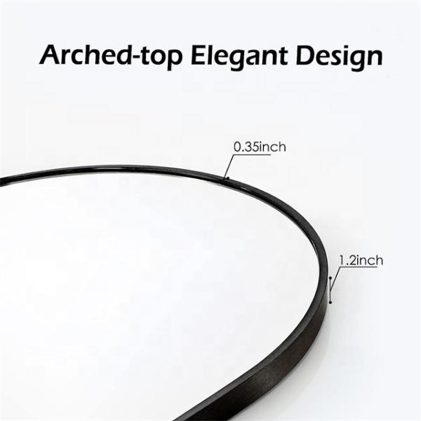Customized Aluminum Alloy Bathroom Decorative Wall Hanging Mirror in Large Round Shape