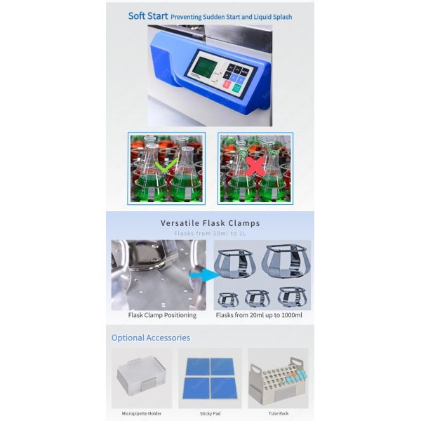 46L 100℃ Linear Shaking Water Bath Lab Equipment Recirculating Water Bath