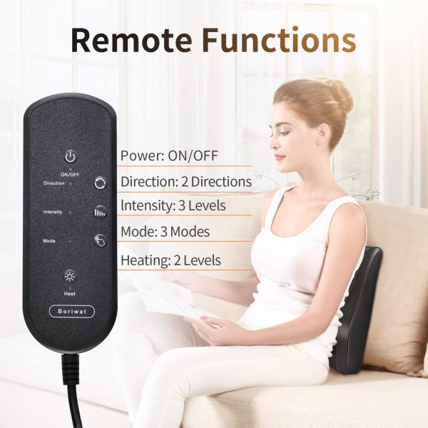 Product Size 38.1 x 5.08 x 33.02 cm 6W 3D Neck and Back Massager for Ultimate Relief