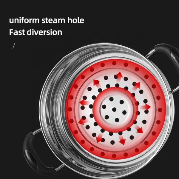 Wholesale TOP Seller Cookware Silver Cooker Soup Pots Round Steamer Cooker Steam Cooking Pot For Kitchen