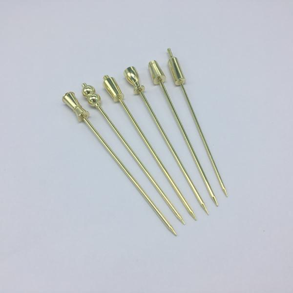 304 Stainless Steel Cocktail Pins Swizzle Stick for Reusable Small Paddles Custom Pins