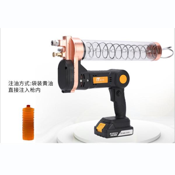 Heavy Duty 600cc Electric Grease Gun With 6800g/Min Oil Output From Two Batteries