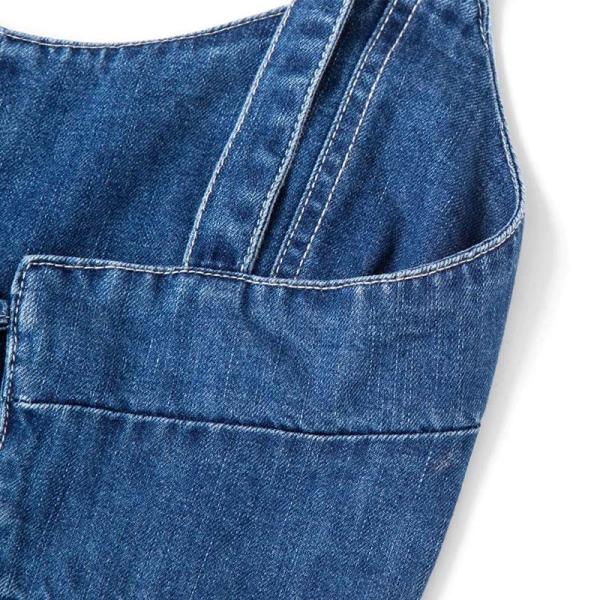 Верхняя часть подтяжк джинсовой ткани жилета джинсовой ткани Euramerican OEM модной перекрестной подрезанная связью беспрокладочная