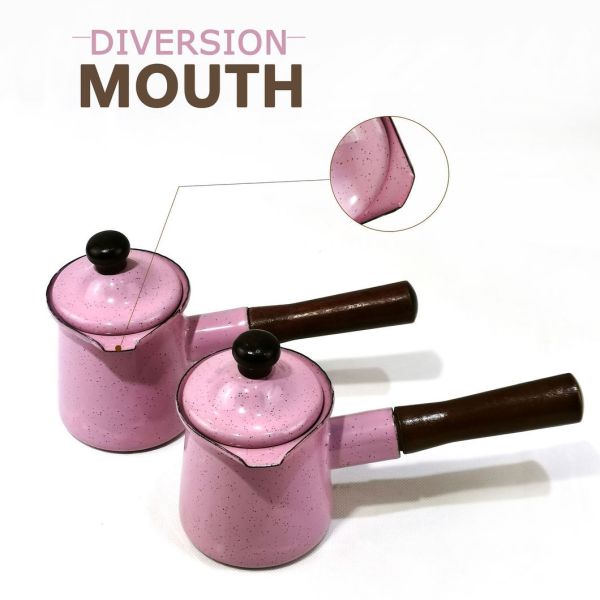 Thickness 0.8mm Enamel Coffee Warmer Pot 300ml 400ml 800ml Maintains Temperature