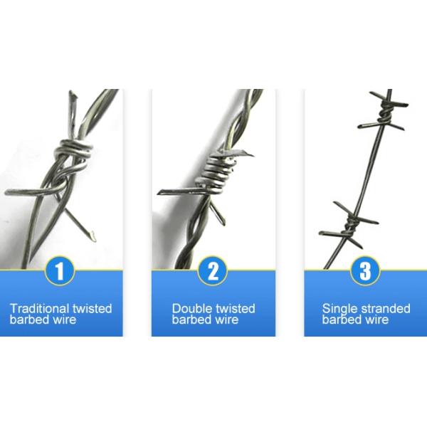 Расстояние гальванизированное Электро безопасностью колючей проволоки загородки жилое колючек 7.5-15км