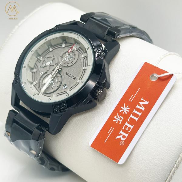 MILER Mode Entreprise Homme Montres de luxe Quartz Montres 3ATM imperméable à l'eau avec date Montres de poignet