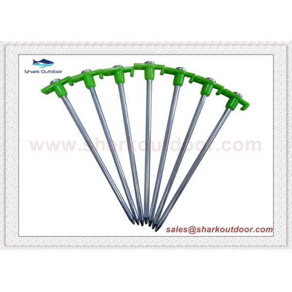 Camping and hiking gear steel Zinc plated twist tent peg stake