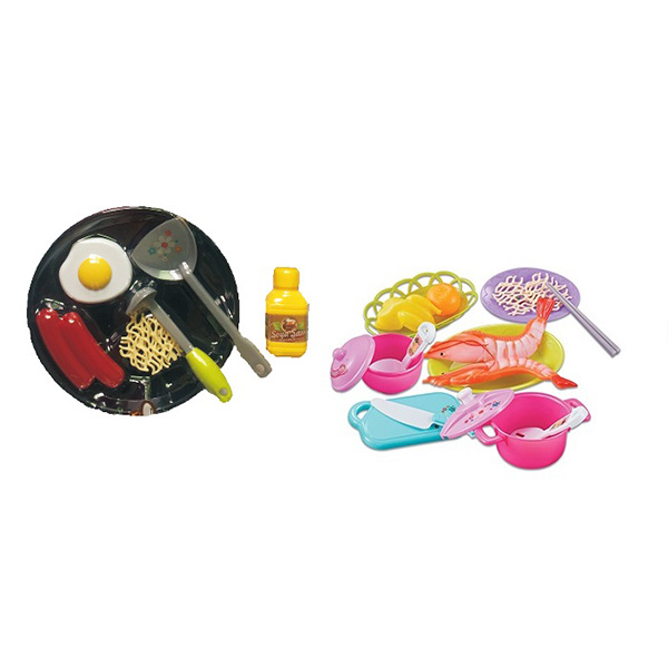 Toddler Pretend Food For Play Kitchen , Cooking Role Play 19 Pcs Eco Friendly