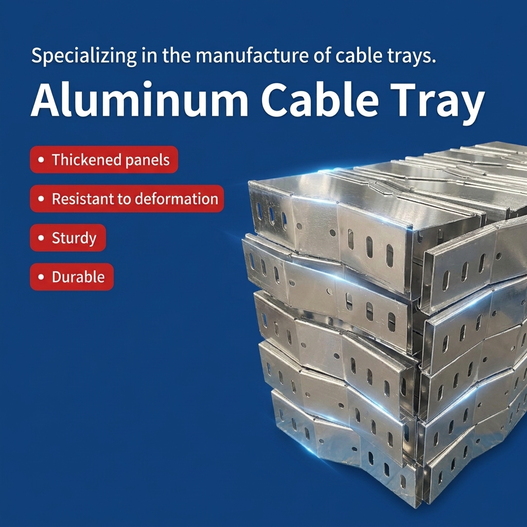 700mm Aluminum Basket Tray / Perforated Cable Tray And Cable Ladder