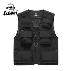 Summer Multiple Pockets Tactics Mesh Slim Utility Oversize Utility Outdoor Fishing Male Dress Sleeveless Hunting Vests for Men