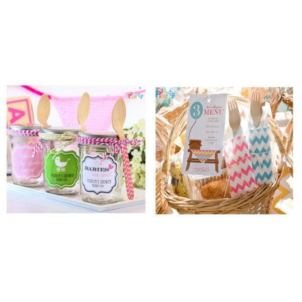 Yellow Striped Wooden Cutlery Party Picnic Spoon Fork Knife Utensils Set