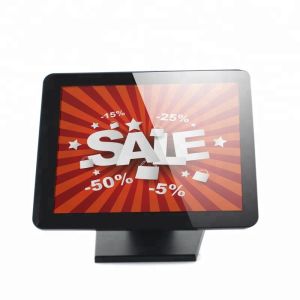 Чистый плоский 15 монитор экрана касания POS дюйма 12DC 5A PCAP на представлять счет 8 языков