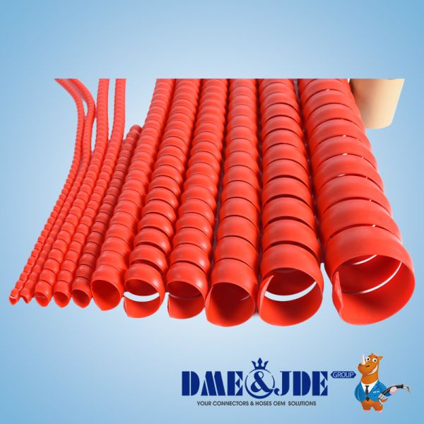 Corrosion Resistant Plastic Spiral Wrap Robust For Hydraulic Hoses