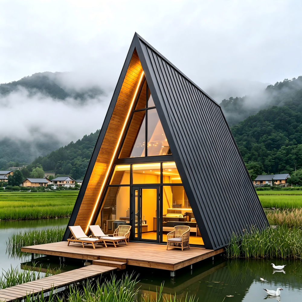 Factory Direct Sale Lightweight Luxury Modern Outdoor Living Steel Structure Modular Bathroom Hotel Yoncheng Wood Frame