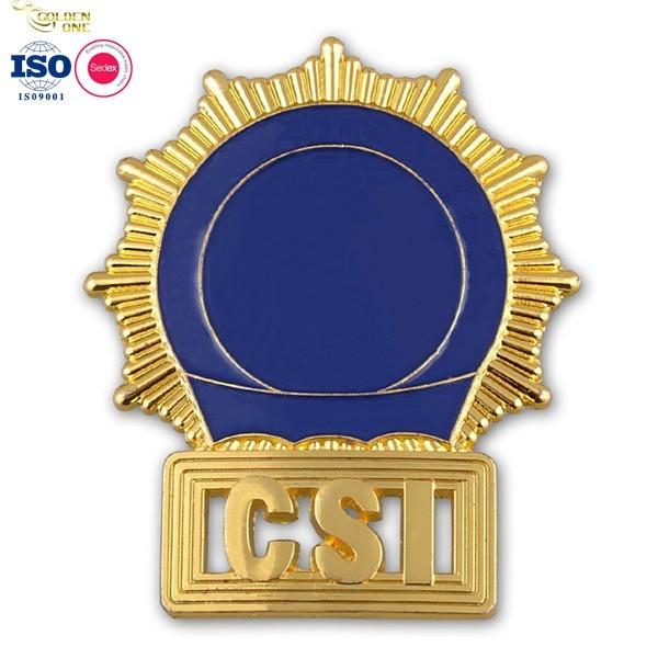 Hot Sale Custom Design Die Cast Copper Brass Plated Clothes Lapel Pins Shape Zinc Alloy Award Metal Star Badge