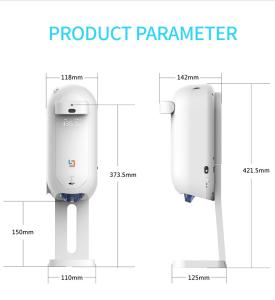 distribuidor da mão do termômetro 1100ml com o adaptador para hotéis de famílias