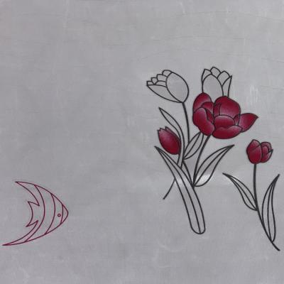 Tela estofando feita malha anti umidade do colchão 100g/M2 com Tulip Pattern