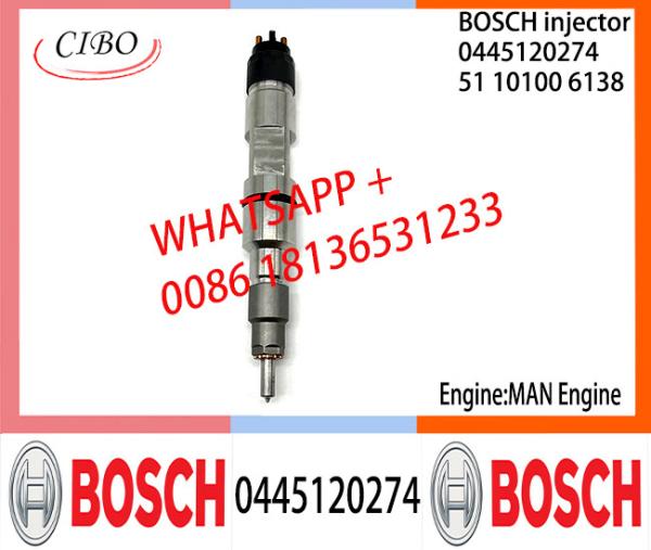 Asamblea original 0445120274 de inyector de combustible diesel de BOSCH 0445120274 51101006138 para el motor del HOMBRE
