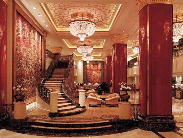 Commercial Hotel Lobby Furniture With Fabric Sofa Solid Wood And Round Dining Table Sets