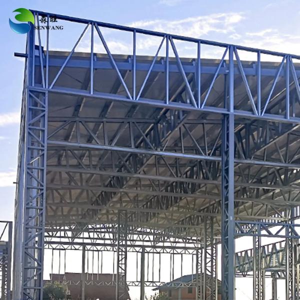 Prefabricated Steel Warehouse with Anti Rust Primer Coating and Aluminum Alloy PVC Windows