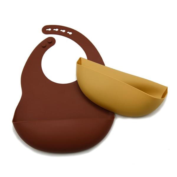 Waterproof Drool  Baby Bib Catcher FDA Medical Grade Silicone
