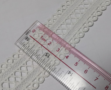 White Lace Edging By The Metre Watersoluble Interlining Heatsolve