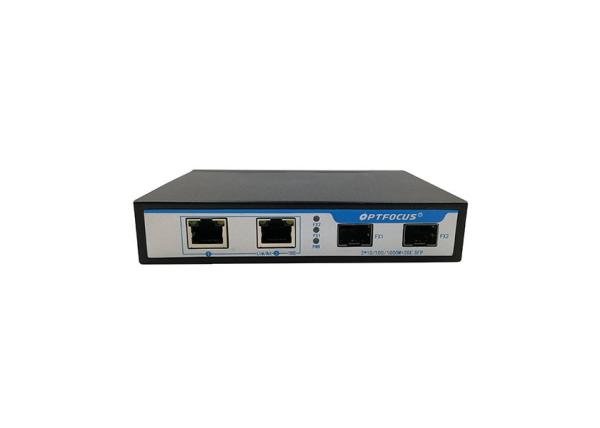 Single Mode Fiber Optic Switch 2 RJ45 2 SFP Ports Auto Negotiation 5% - 90% Humidity