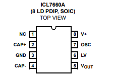 Насос обязанности Reg Com конвертера вольта цепи ICL7660SCPAZ Cmos регулятора переключения