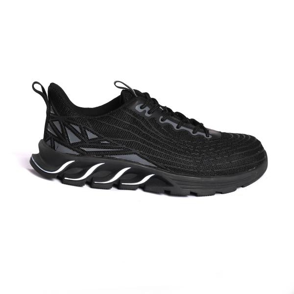 Унисексные шнурки с подтяжкой, вязаные ткани, верхняя часть, нескользящая, резиновая подошва, стальные пальцы, модные ботинки безопасности