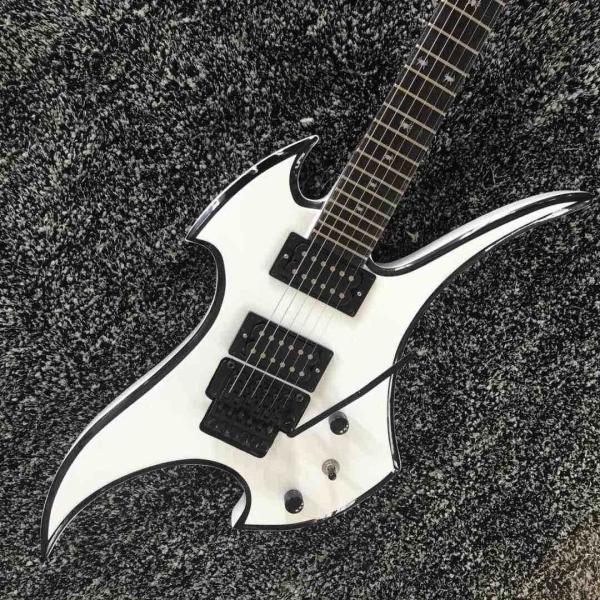 2020 New High Quality Floyd-Rose Irregular Shape Electric Guitar in White With Rosewood Fingerboard