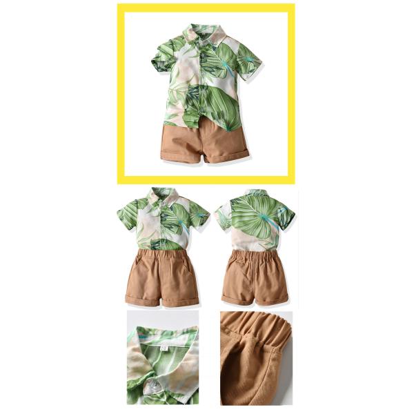 Short Sleeved Children's Outfit Sets Summer Shorts Cotton Kids Clothing