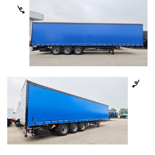 TITAN 3 Axle Pvc Tautliner Curtains Price | Side Curtain Trailer for Sale