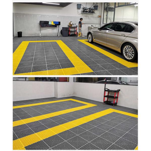 Waterproof Car Wash Splicing Grid Grille Plastic Garage Floor Tile in 40*40*4cm Size