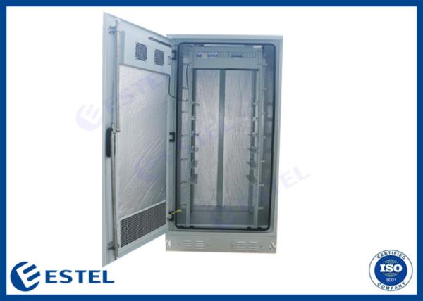 1500W 32U Weatherproof Outdoor Telecom Cabinet Galvanized Floor Mount