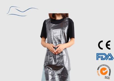 10G Water Resistant Apron , Belt On Waist Disposable White Plastic Aprons