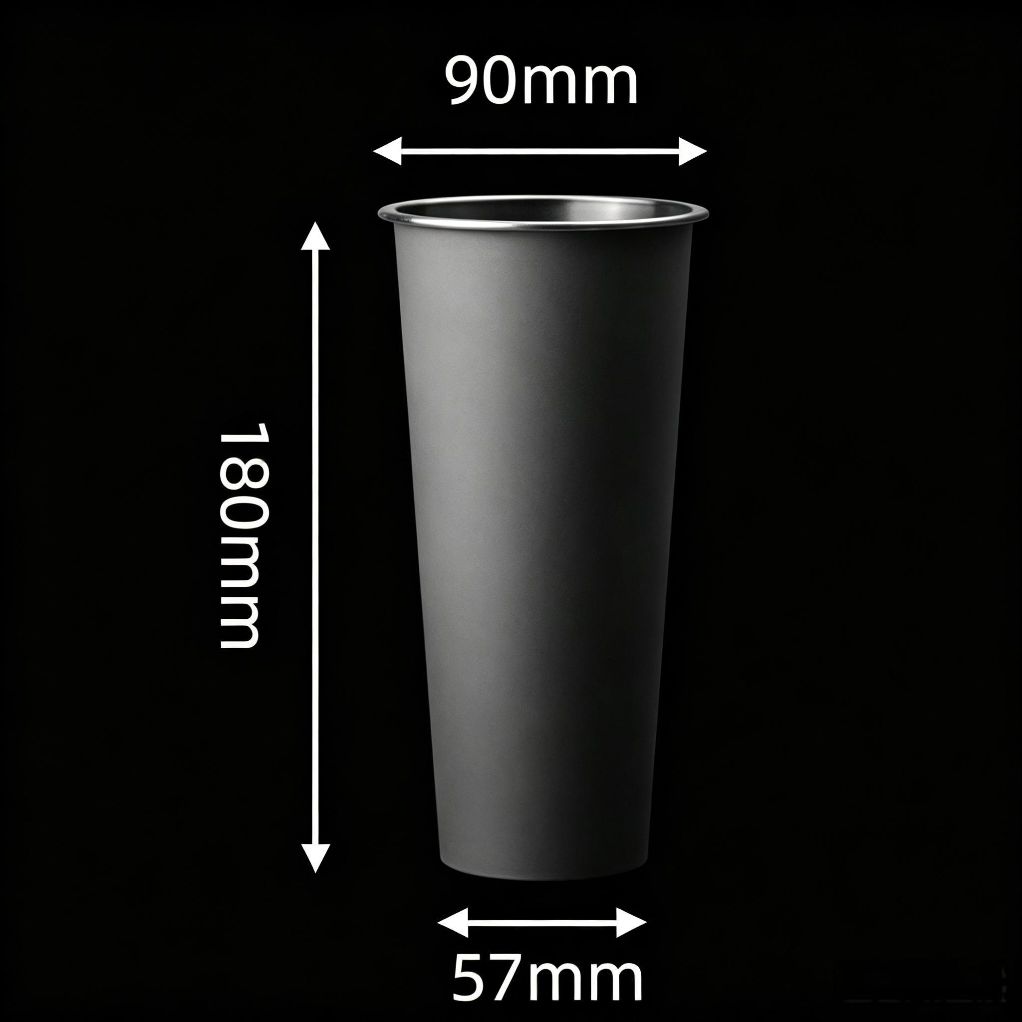 Food Grade 700ml Black PP Injection Cups for Jumbo Iced Drinks Gaming Venues