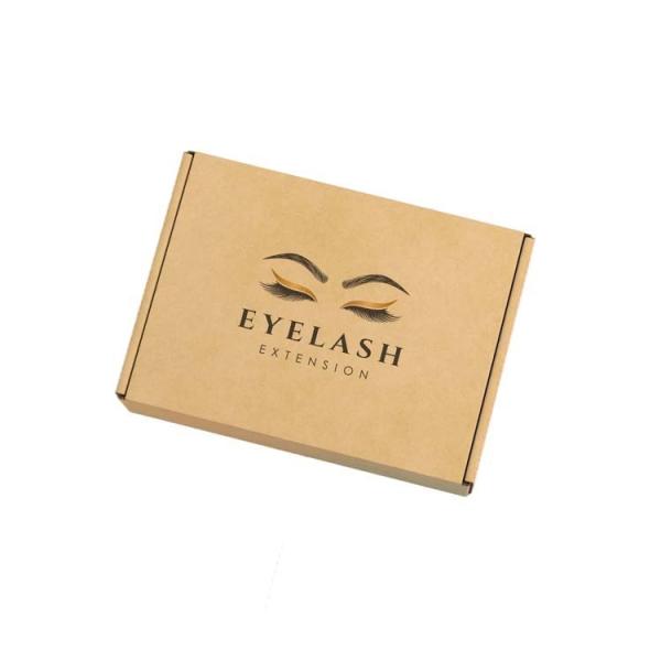 Logotipo personalizado Luxo Cores personalizadas de cílios Embalagens cosméticas Cartão Kraft Cartão de correio Caixa de Envio