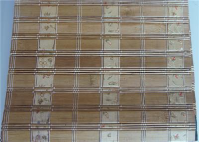 Roman Style Outdoor Roll Up Bamboo Blinds 0.5-3mm Slat High Strength