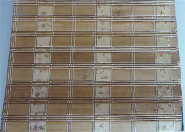 Roman Style Outdoor Roll Up Bamboo Blinds 0.5-3mm Slat High Strength